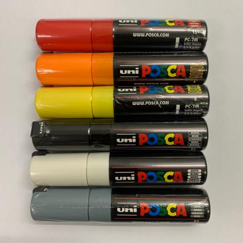 uni POSCA 8pk PC-3M Water Based Paint Markers Fine Tip 0.9 -1.3mm in  Assorted Colors