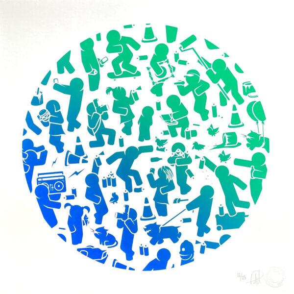 Festival Print - Blue/Green