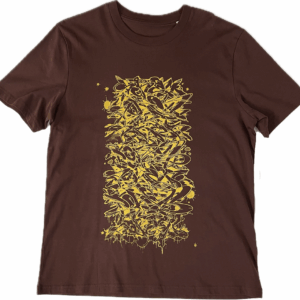 Stacked Red Brown Tee