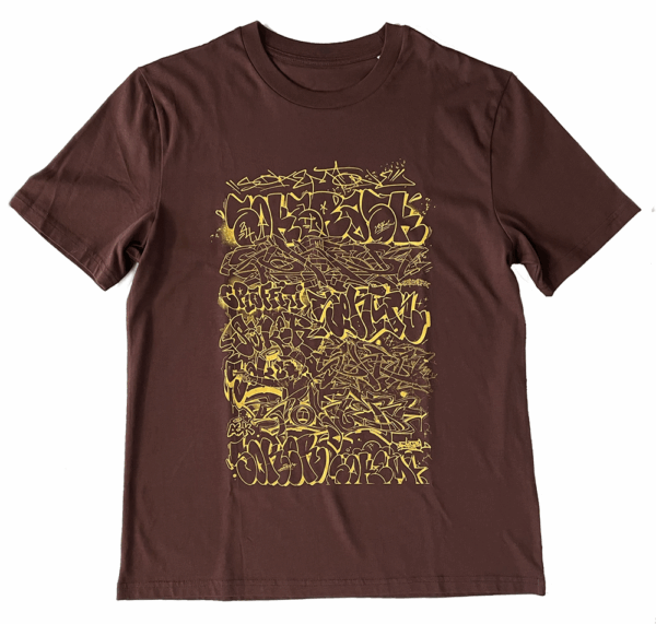 Letters Red Brown Tee