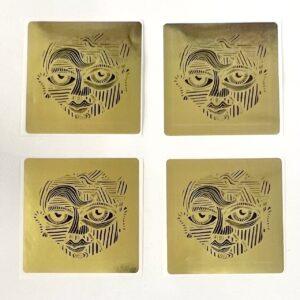 Gold Face Stickers