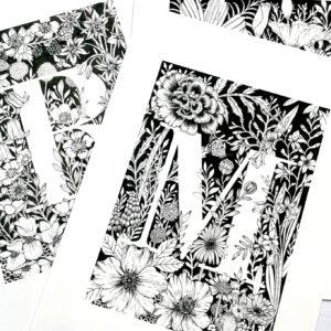 Floral Alphabet letters