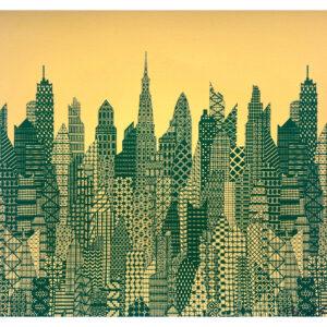 Cityscape Yellow and Green