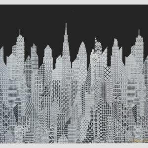 Cityscape Black and Silver