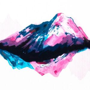 Mountainscape Pink and Blue