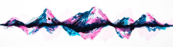 Mountainscape Pink and Blue