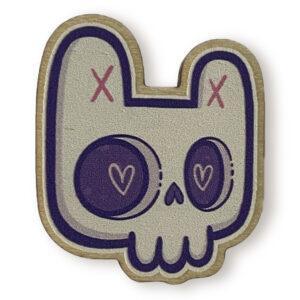 Bunny Skull Pin Badge
