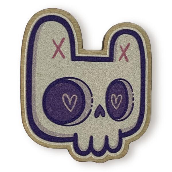 Bunny Skull Pin Badge